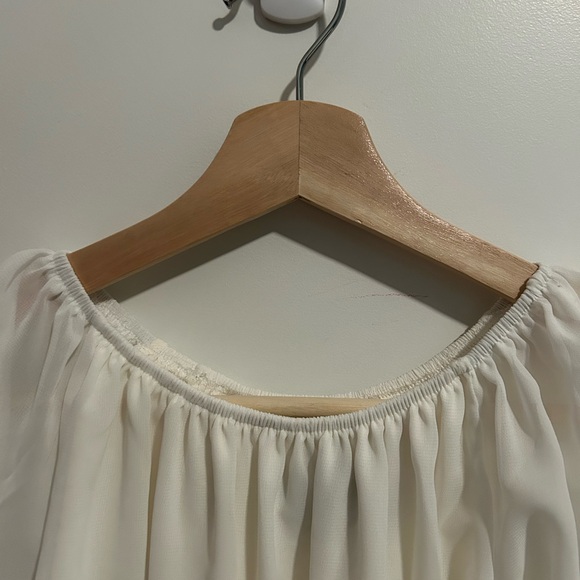 UN DEUX TROIS Girls White Blouse - Picture 5 of 6